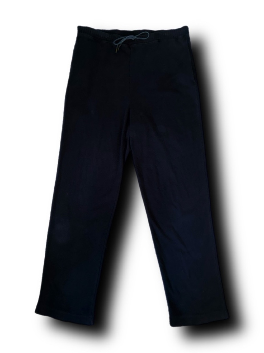 Lauren Ralph Lauren Black 100% Cotton  Lounge Pants with Leather Drawstring